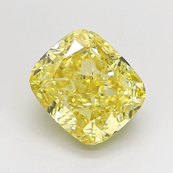 Loose Diamond - CUSHION MODIFIED 2.56ct Fancy Intense Yellow VS1: Loose Diamond - CUSHION MODIFIED 2.56ct Fancy Intense Yellow VS1 Source: This is a real non-mined Diamond that has been grown in a lab Shape: CUSHION MODIFIED Carats: 2.56 Color: Fancy Intense Yellow 