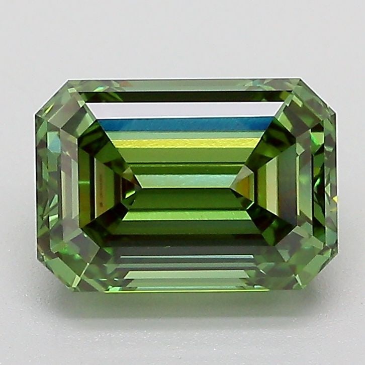 Loose Diamond - EMERALD 2.05ct Fancy Vivid Green VVS1: Loose Diamond - EMERALD 2.05ct Fancy Vivid Green VVS1 Source: This is a real non-mined Diamond that has been grown in a lab Shape: EMERALD Carats: 2.05 Color: Fancy Vivid Green Certification: IGI The 