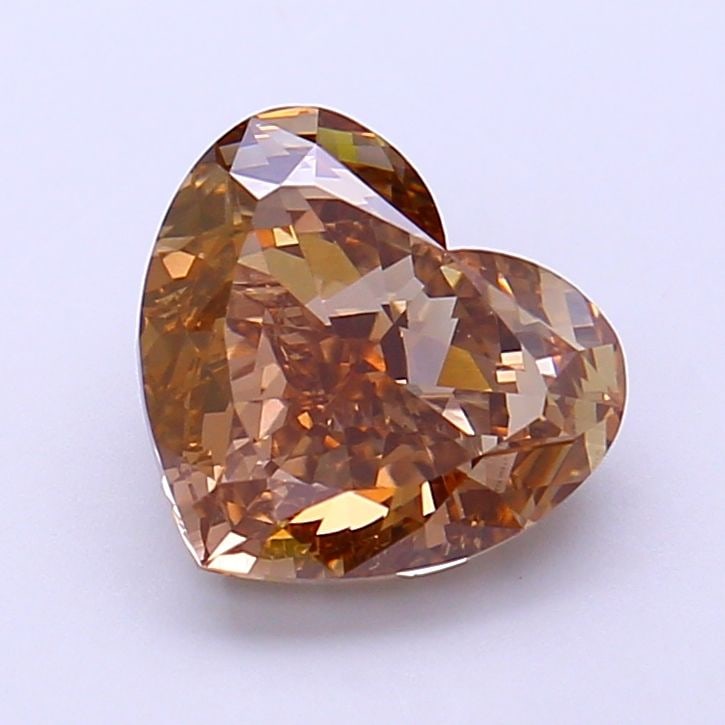 Loose Diamond - HEART 2.53ct Fancy Light Brown VVS2: Loose Diamond - HEART 2.53ct Fancy Light Brown VVS2 Source: This is a real non-mined Diamond that has been grown in a lab Shape: HEART Carats: 2.53 Color: Fancy Light Brown Certification: IGI Video: