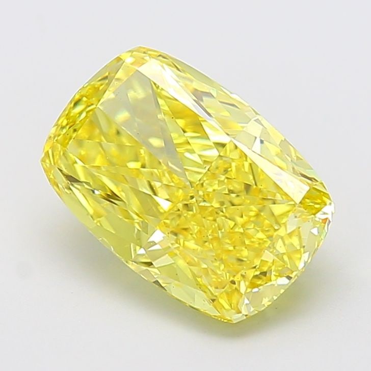Loose Diamond - CUSHION MODIFIED 4.8ct Fancy Vivid Yellow VS2: Loose Diamond - CUSHION MODIFIED 4.8ct Fancy Vivid Yellow VS2 Source: This is a real non-mined Diamond that has been grown in a lab Shape: CUSHION MODIFIED Carats: 4.8 Color: Fancy Vivid Yellow Certif