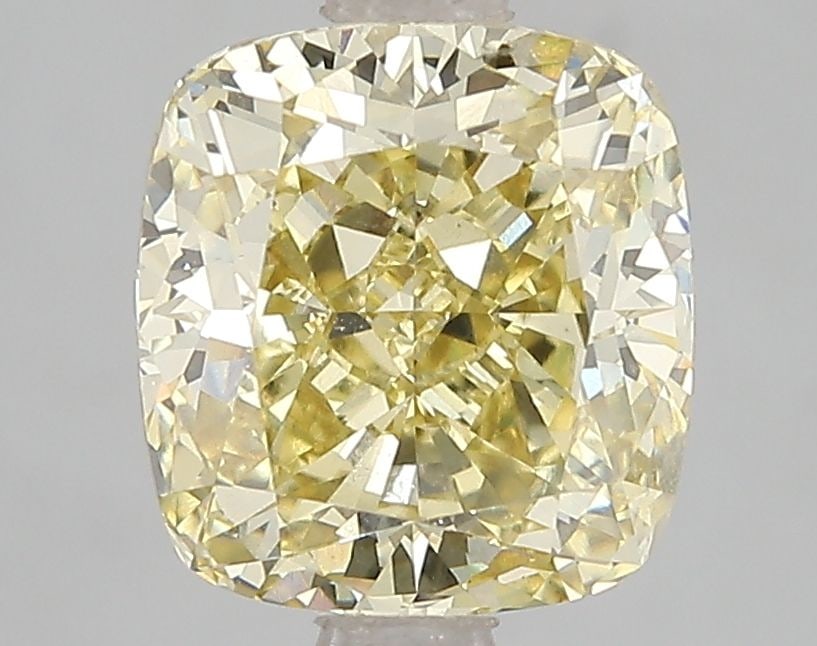 Loose Diamond - CUSHION BRILLIANT 3.08ct Fancy Yellow VS1: Loose Diamond - CUSHION BRILLIANT 3.08ct Fancy Yellow VS1 Source: This is a real non-mined Diamond that has been grown in a lab Shape: CUSHION BRILLIANT Carats: 3.08 Color: Fancy Yellow Certification: