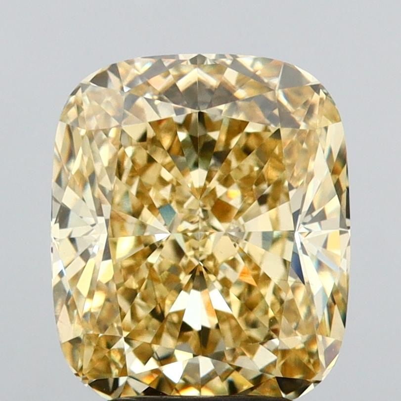 Loose Diamond - CUSHION MODIFIED 4.08ct Fancy Yellow VS2: Loose Diamond - CUSHION MODIFIED 4.08ct Fancy Yellow VS2 Source: This is a real non-mined Diamond that has been grown in a lab Shape: CUSHION MODIFIED Carats: 4.08 Color: Fancy Yellow Certification: I