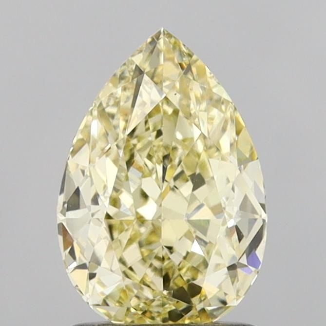 Loose Diamond - PEAR 1.66ct Fancy Light Yellow VS1: Loose Diamond - PEAR 1.66ct Fancy Light Yellow VS1 Source: This is a real non-mined Diamond that has been grown in a lab Shape: PEAR Carats: 1.66 Color: Fancy Light Yellow Certification: IGI Video: