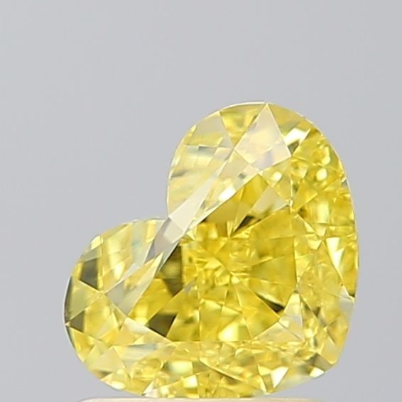 Loose Diamond - HEART 1.03ct Fancy Vivid Yellow VS1: Loose Diamond - HEART 1.03ct Fancy Vivid Yellow VS1 Source: This is a real non-mined Diamond that has been grown in a lab Shape: HEART Carats: 1.03 Color: Fancy Vivid Yellow Certification: IGI Video: