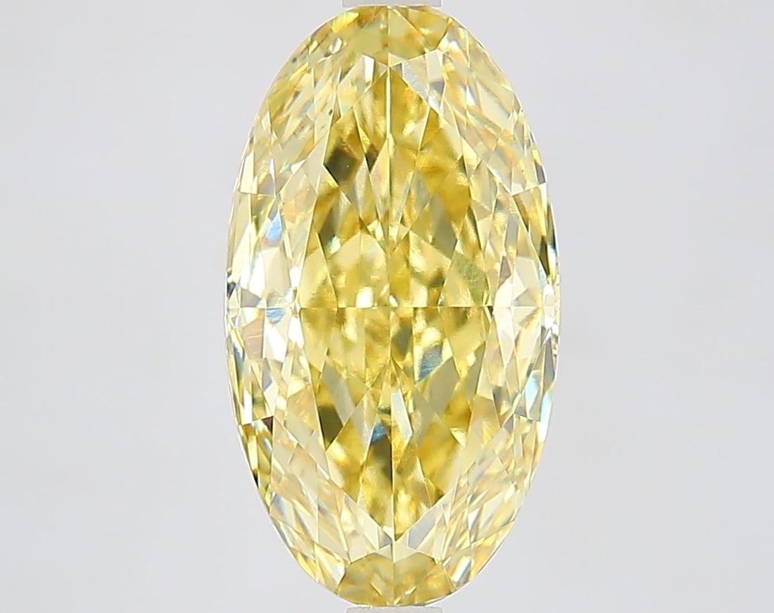 Loose Diamond - OVAL 4.07ct Fancy Intense Yellow VS1: Loose Diamond - OVAL 4.07ct Fancy Intense Yellow VS1 Source: This is a real non-mined Diamond that has been grown in a lab Shape: OVAL Carats: 4.07 Color: Fancy Intense Yellow Certification: IGI Video