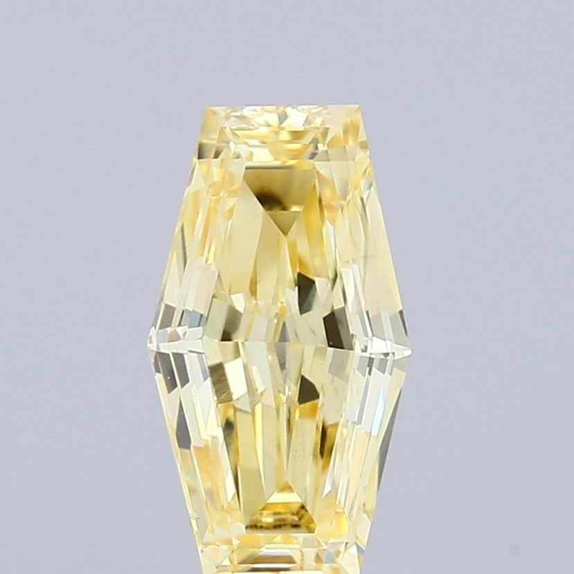 Loose Diamond - HEXAGONAL 1.01ct Fancy Yellow VS2: Loose Diamond - HEXAGONAL 1.01ct Fancy Yellow VS2 Source: This is a real non-mined Diamond that has been grown in a lab Shape: HEXAGONAL Carats: 1.01 Color: Fancy Yellow Certification: IGI Video: