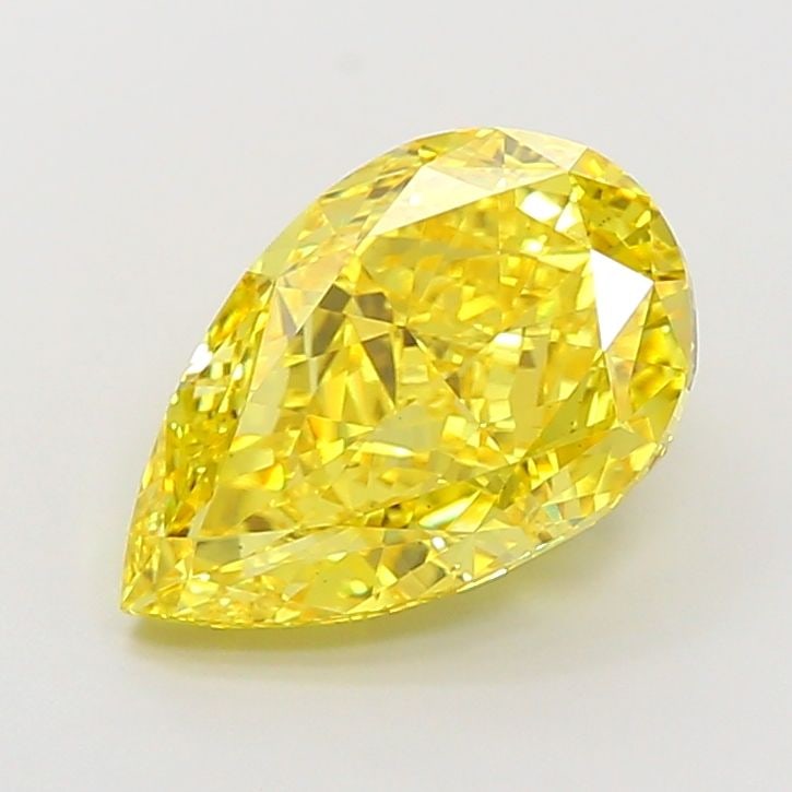 Loose Diamond - PEAR 5.51ct Fancy Vivid Yellow VS1: Loose Diamond - PEAR 5.51ct Fancy Vivid Yellow VS1 Source: This is a real non-mined Diamond that has been grown in a lab Shape: PEAR Carats: 5.51 Color: Fancy Vivid Yellow Certification: IGI Video: