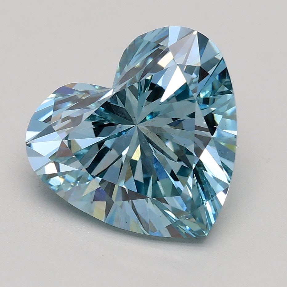 Loose Diamond - HEART 2.03ct Fancy Intense Blue VS1: Loose Diamond - HEART 2.03ct Fancy Intense Blue VS1 Source: This is a real non-mined Diamond that has been grown in a lab Shape: HEART Carats: 2.03 Color: Fancy Intense Blue Certification: IGI Video: