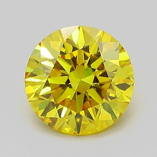 Loose Diamond - ROUND 1.03ct Fancy Vivid Yellow VS1: Loose Diamond - ROUND 1.03ct Fancy Vivid Yellow VS1 Source: This is a real non-mined Diamond that has been grown in a lab Shape: ROUND Carats: 1.03 Color: Fancy Vivid Yellow Certification: IGI Video: