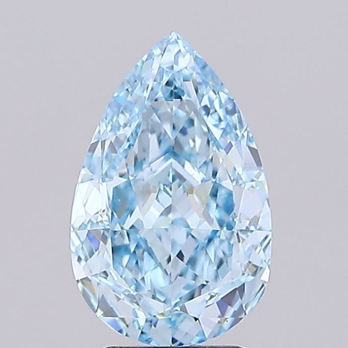 Loose Diamond - PEAR 3.5ct Fancy Vivid Blue VVS2: Loose Diamond - PEAR 3.5ct Fancy Vivid Blue VVS2 Source: This is a real non-mined Diamond that has been grown in a lab Shape: PEAR Carats: 3.5 Color: Fancy Vivid Blue Certification: IGI Video: Video