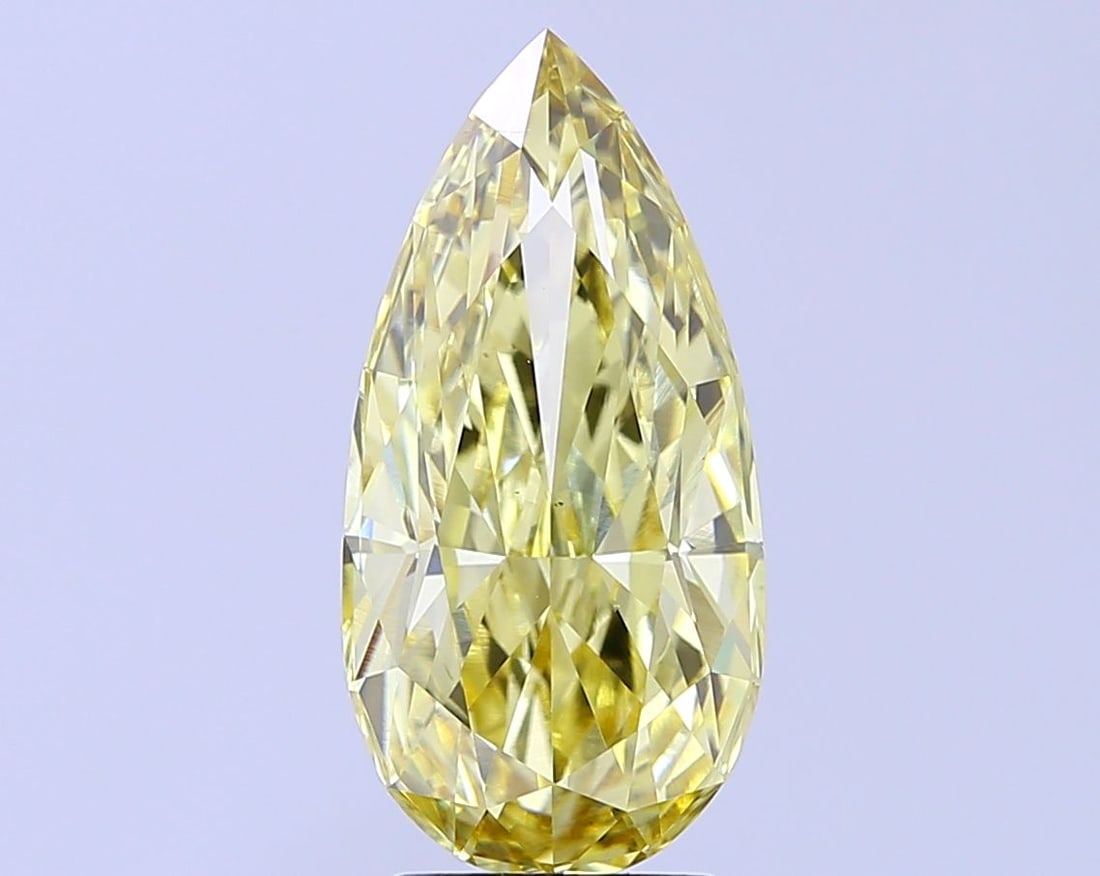 Loose Diamond - PEAR 4.07ct Fancy Intense Yellow VS1: Loose Diamond - PEAR 4.07ct Fancy Intense Yellow VS1 Source: This is a real non-mined Diamond that has been grown in a lab Shape: PEAR Carats: 4.07 Color: Fancy Intense Yellow Certification: IGI