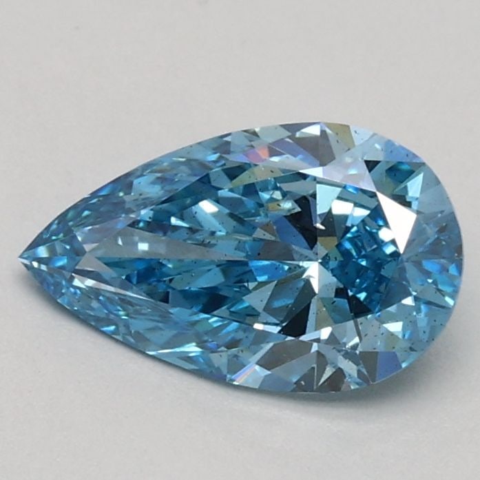 Loose Diamond - PEAR 0.64ct Fancy Vivid Blue SI1: Loose Diamond - PEAR 0.64ct Fancy Vivid Blue SI1 Source: This is a real non-mined Diamond that has been grown in a lab Shape: PEAR Carats: 0.64 Color: Fancy Vivid Blue Certification: IGI Video: Video
