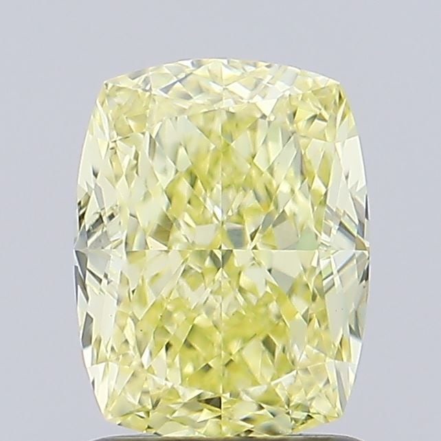 Loose Diamond - CUSHION MODIFIED 1.53ct Fancy Yellow VVS2: Loose Diamond - CUSHION MODIFIED 1.53ct Fancy Yellow VVS2 Source: This is a real non-mined Diamond that has been grown in a lab Shape: CUSHION MODIFIED Carats: 1.53 Color: Fancy Yellow Certification:
