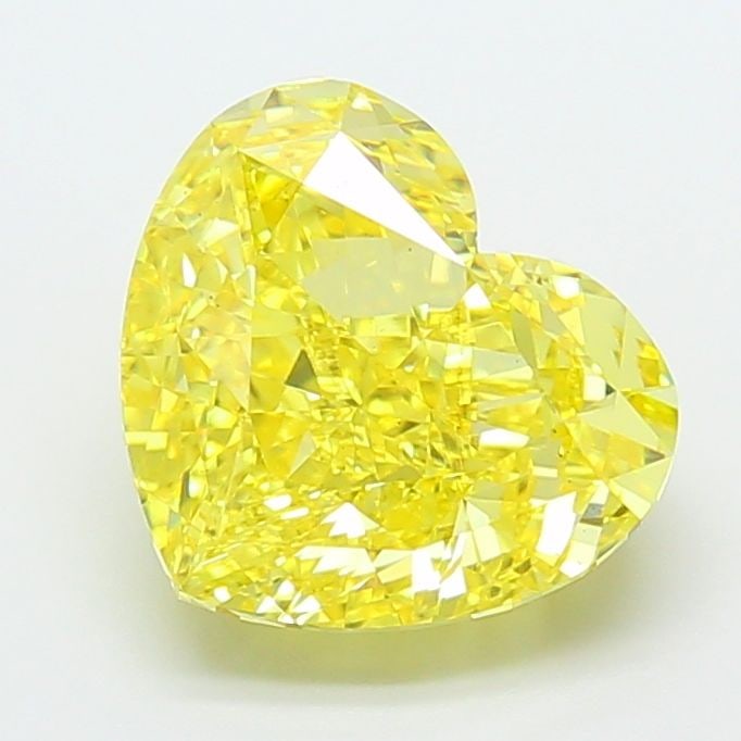 Loose Diamond - HEART 5.02ct Fancy Vivid Yellow VS2: Loose Diamond - HEART 5.02ct Fancy Vivid Yellow VS2 Source: This is a real non-mined Diamond that has been grown in a lab Shape: HEART Carats: 5.02 Color: Fancy Vivid Yellow Certification: IGI Video: