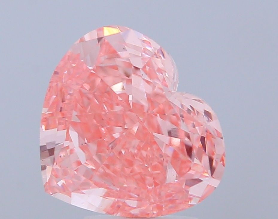 Loose Diamond - HEART 5.01ct Fancy Vivid Pink VS1: Loose Diamond - HEART 5.01ct Fancy Vivid Pink VS1 Source: This is a real non-mined Diamond that has been grown in a lab Shape: HEART Carats: 5.01 Color: Fancy Vivid Pink Certification: IGI Video: