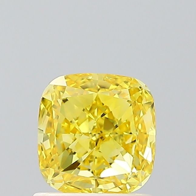 Loose Diamond - CUSHION MODIFIED 1.0ct Fancy Vivid Yellow VVS2: Loose Diamond - CUSHION MODIFIED 1.0ct Fancy Vivid Yellow VVS2 Source: This is a real non-mined Diamond that has been grown in a lab Shape: CUSHION MODIFIED Carats: 1.0 Color: Fancy Vivid Yellow Certi