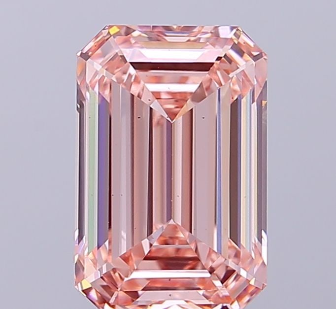 Loose Diamond - EMERALD 3.03ct Fancy Intense Pink VS2: Loose Diamond - EMERALD 3.03ct Fancy Intense Pink VS2 Source: This is a real non-mined Diamond that has been grown in a lab Shape: EMERALD Carats: 3.03 Color: Fancy Intense Pink Certification: IGI Vid