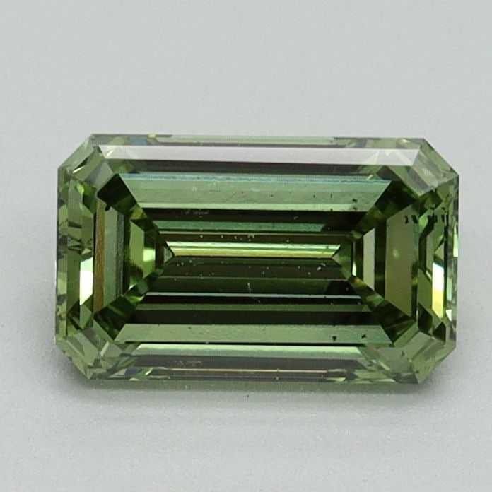 Loose Diamond - EMERALD 1.05ct Fancy Vivid Green VS2: Loose Diamond - EMERALD 1.05ct Fancy Vivid Green VS2 Source: This is a real non-mined Diamond that has been grown in a lab Shape: EMERALD Carats: 1.05 Color: Fancy Vivid Green Certification: IGI