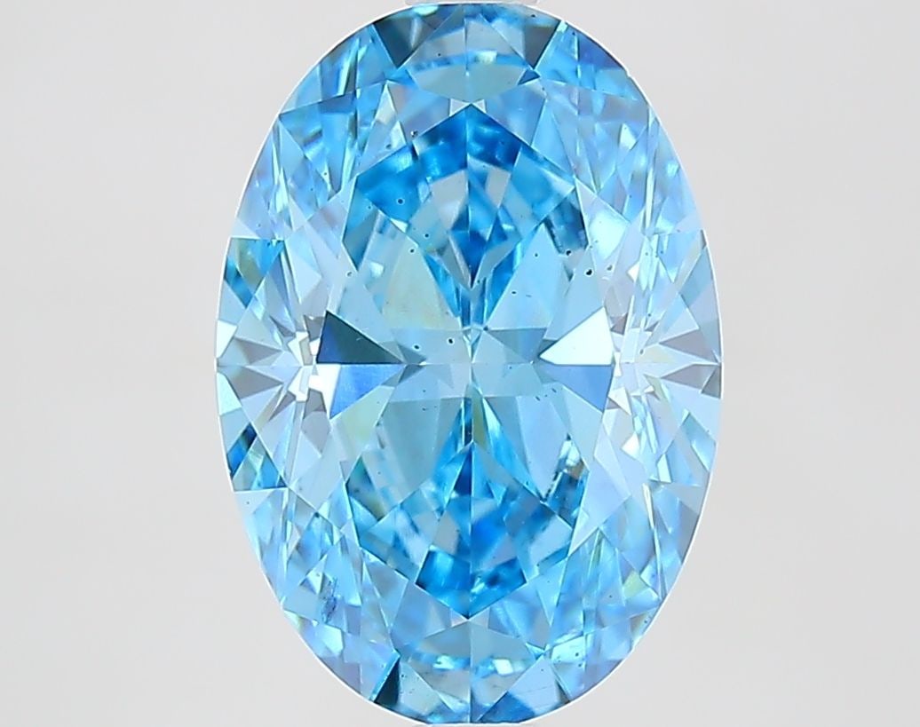 Loose Diamond - OVAL 3.55ct Fancy Vivid Blue VS2: Loose Diamond - OVAL 3.55ct Fancy Vivid Blue VS2 Source: This is a real non-mined Diamond that has been grown in a lab Shape: OVAL Carats: 3.55 Color: Fancy Vivid Blue Certification: IGI Video: Video