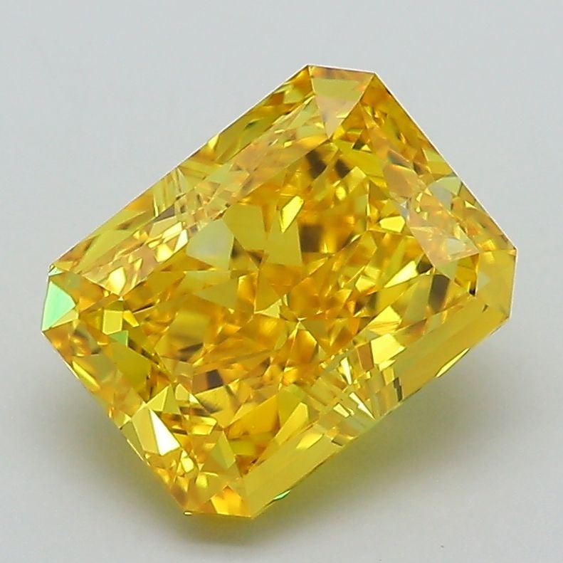 Loose Diamond - RADIANT 2.58ct Fancy Vivid Yellow VS1: Loose Diamond - RADIANT 2.58ct Fancy Vivid Yellow VS1 Source: This is a real non-mined Diamond that has been grown in a lab Shape: RADIANT Carats: 2.58 Color: Fancy Vivid Yellow Certification: IGI Vid