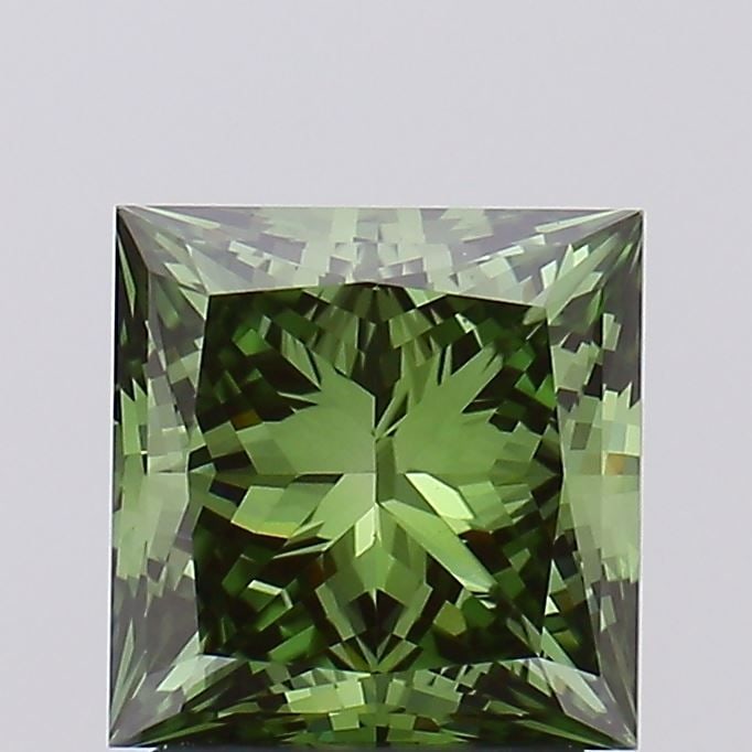 Loose Diamond - PRINCESS 2.0ct Fancy Vivid Green VS1: Loose Diamond - PRINCESS 2.0ct Fancy Vivid Green VS1 Source: This is a real non-mined Diamond that has been grown in a lab Shape: PRINCESS Carats: 2.0 Color: Fancy Vivid Green Certification: IGI