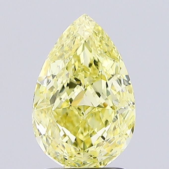 Loose Diamond - PEAR 2.01ct Fancy Intense Yellow VVS2: Loose Diamond - PEAR 2.01ct Fancy Intense Yellow VVS2 Source: This is a real non-mined Diamond that has been grown in a lab Shape: PEAR Carats: 2.01 Color: Fancy Intense Yellow Certification: IGI