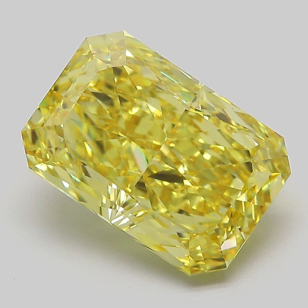 Loose Diamond - RADIANT 5.52ct Fancy Vivid Yellow VS1: Loose Diamond - RADIANT 5.52ct Fancy Vivid Yellow VS1 Source: This is a real non-mined Diamond that has been grown in a lab Shape: RADIANT Carats: 5.52 Color: Fancy Vivid Yellow Certification: IGI Vid