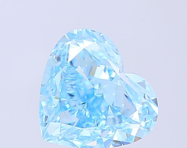 Loose Diamond - HEART 3.02ct Fancy Vivid Blue VS2: Loose Diamond - HEART 3.02ct Fancy Vivid Blue VS2 Source: This is a real non-mined Diamond that has been grown in a lab Shape: HEART Carats: 3.02 Color: Fancy Vivid Blue Certification: IGI Video: