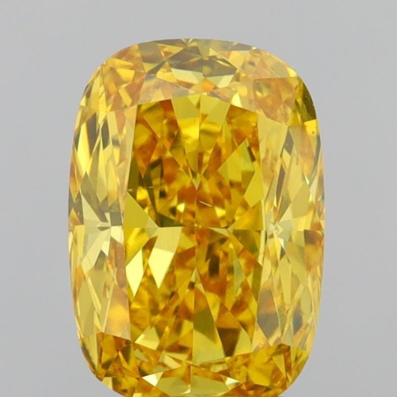 Loose Diamond - CUSHION MODIFIED 1.77ct Fancy Vivid Yellow VS2: Loose Diamond - CUSHION MODIFIED 1.77ct Fancy Vivid Yellow VS2 Source: This is a real non-mined Diamond that has been grown in a lab Shape: CUSHION MODIFIED Carats: 1.77 Color: Fancy Vivid Yellow Cert