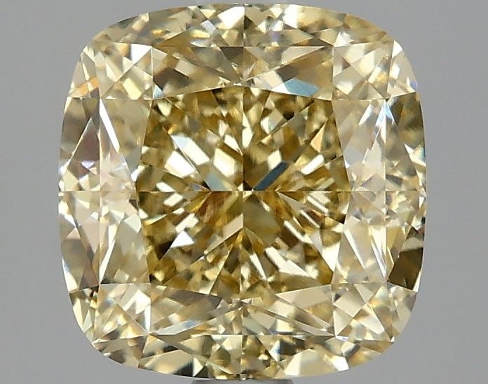 Loose Diamond - CUSHION MODIFIED 3.02ct Fancy Intense Yellow VS1: Loose Diamond - CUSHION MODIFIED 3.02ct Fancy Intense Yellow VS1 Source: This is a real non-mined Diamond that has been grown in a lab Shape: CUSHION MODIFIED Carats: 3.02 Color: Fancy Intense Yellow 