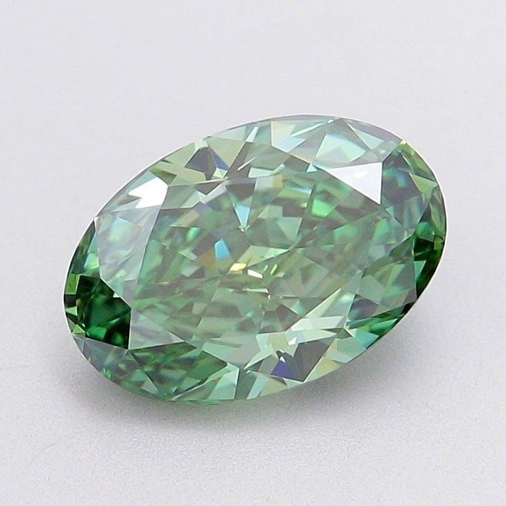 Loose Diamond - OVAL 1.59ct Fancy Vivid Green VVS2: Loose Diamond - OVAL 1.59ct Fancy Vivid Green VVS2 Source: This is a real non-mined Diamond that has been grown in a lab Shape: OVAL Carats: 1.59 Color: Fancy Vivid Green Certification: IGI Video: