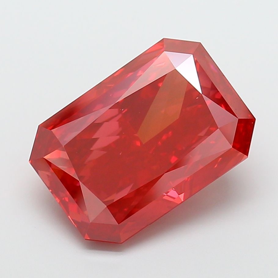 Loose Diamond - RADIANT 15.55ct Fancy Vivid Red VS1: Loose Diamond - RADIANT 15.55ct Fancy Vivid Red VS1 Source: This is a real non-mined Diamond that has been grown in a lab Shape: RADIANT Carats: 15.55 Color: Fancy Vivid Red Certification: IGI Video: