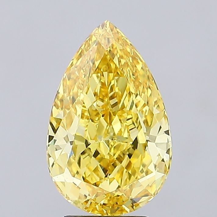 Loose Diamond - PEAR 4.07ct Fancy Vivid Yellow VS1: Loose Diamond - PEAR 4.07ct Fancy Vivid Yellow VS1 Source: This is a real non-mined Diamond that has been grown in a lab Shape: PEAR Carats: 4.07 Color: Fancy Vivid Yellow Certification: IGI Video: