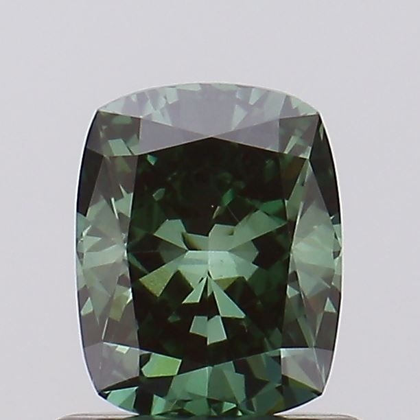 Loose Diamond - CUSHION BRILLIANT 0.76ct Fancy Vivid Green VS1: Loose Diamond - CUSHION BRILLIANT 0.76ct Fancy Vivid Green VS1 Source: This is a real non-mined Diamond that has been grown in a lab Shape: CUSHION BRILLIANT Carats: 0.76 Color: Fancy Vivid Green Cert