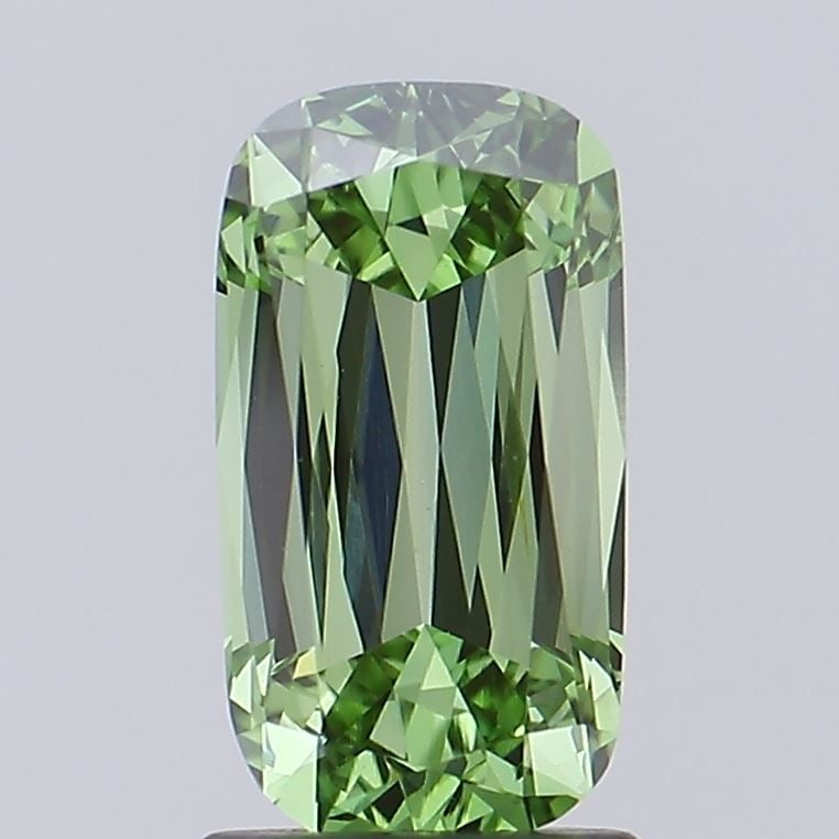 Loose Diamond - CUSHION MODIFIED 2.04ct Fancy Vivid Green VS1: Loose Diamond - CUSHION MODIFIED 2.04ct Fancy Vivid Green VS1 Source: This is a real non-mined Diamond that has been grown in a lab Shape: CUSHION MODIFIED Carats: 2.04 Color: Fancy Vivid Green Certif