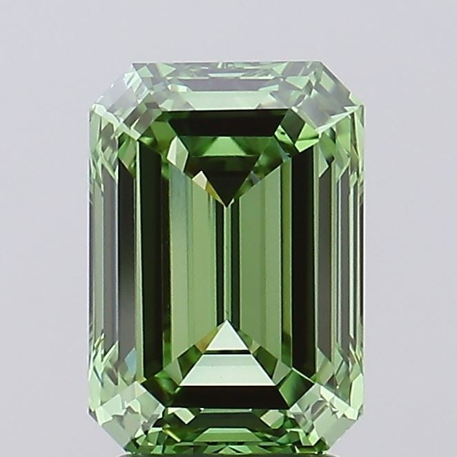 Loose Diamond - EMERALD 3.08ct Fancy Vivid Green VS1: Loose Diamond - EMERALD 3.08ct Fancy Vivid Green VS1 Source: This is a real non-mined Diamond that has been grown in a lab Shape: EMERALD Carats: 3.08 Color: Fancy Vivid Green Certification: IGI Video
