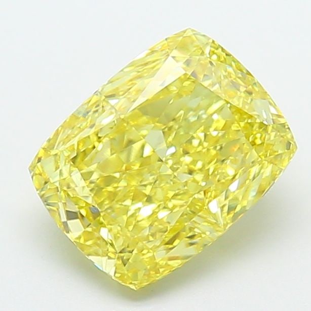 Loose Diamond - CUSHION MODIFIED 2.52ct Fancy Vivid Yellow VS1: Loose Diamond - CUSHION MODIFIED 2.52ct Fancy Vivid Yellow VS1 Source: This is a real non-mined Diamond that has been grown in a lab Shape: CUSHION MODIFIED Carats: 2.52 Color: Fancy Vivid Yellow Cert
