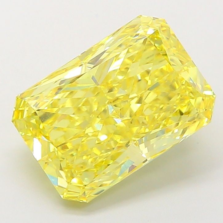Loose Diamond - RADIANT 5.18ct Fancy Vivid Yellow VS1: Loose Diamond - RADIANT 5.18ct Fancy Vivid Yellow VS1 Source: This is a real non-mined Diamond that has been grown in a lab Shape: RADIANT Carats: 5.18 Color: Fancy Vivid Yellow Certification: IGI Vid