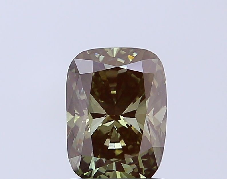 Loose Diamond - CUSHION MODIFIED 1.24ct Fancy Deep Green VS2: Loose Diamond - CUSHION MODIFIED 1.24ct Fancy Deep Green VS2 Source: This is a real non-mined Diamond that has been grown in a lab Shape: CUSHION MODIFIED Carats: 1.24 Color: Fancy Deep Green Certific