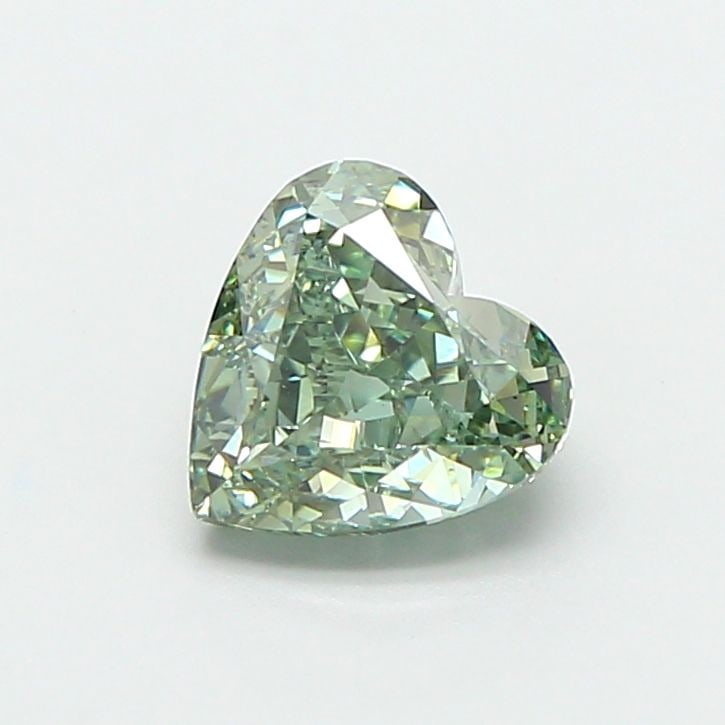 Loose Diamond - HEART 1.23ct Fancy Vivid Green VS1: Loose Diamond - HEART 1.23ct Fancy Vivid Green VS1 Source: This is a real non-mined Diamond that has been grown in a lab Shape: HEART Carats: 1.23 Color: Fancy Vivid Green Certification: IGI Video: