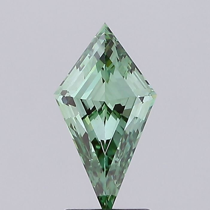 Loose Diamond - KITE 1.51ct Fancy Vivid Green VS1: Loose Diamond - KITE 1.51ct Fancy Vivid Green VS1 Source: This is a real non-mined Diamond that has been grown in a lab Shape: KITE Carats: 1.51 Color: Fancy Vivid Green Certification: IGI Video: