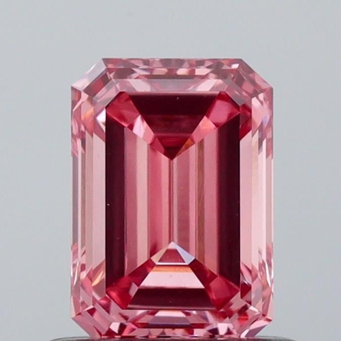 Loose Diamond - EMERALD 0.73ct Fancy Light Reddish Red VVS2: Loose Diamond - EMERALD 0.73ct Fancy Light Reddish Red VVS2 Source: This is a real non-mined Diamond that has been grown in a lab Shape: EMERALD Carats: 0.73 Color: Fancy Light Reddish Red Certificati