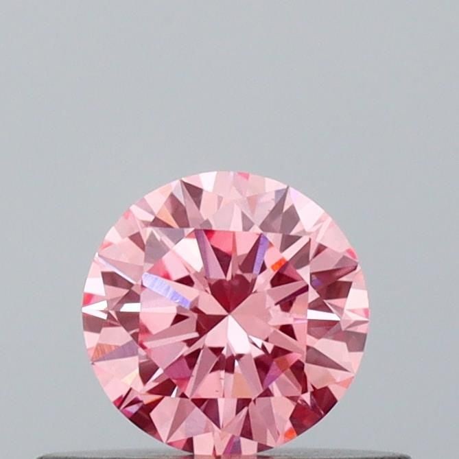Loose Diamond - ROUND 0.33ct Fancy Vivid Reddish Pink VVS2: Loose Diamond - ROUND 0.33ct Fancy Vivid Reddish Pink VVS2 Source: This is a real non-mined Diamond that has been grown in a lab Shape: ROUND Carats: 0.33 Color: Fancy Vivid Reddish Pink Certification