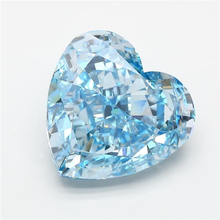 Loose Diamond - HEART 18.78ct Fancy Vivid Blue VS1: Loose Diamond - HEART 18.78ct Fancy Vivid Blue VS1 Source: This is a real non-mined Diamond that has been grown in a lab Shape: HEART Carats: 18.78 Color: Fancy Vivid Blue Certification: IGI Video:
