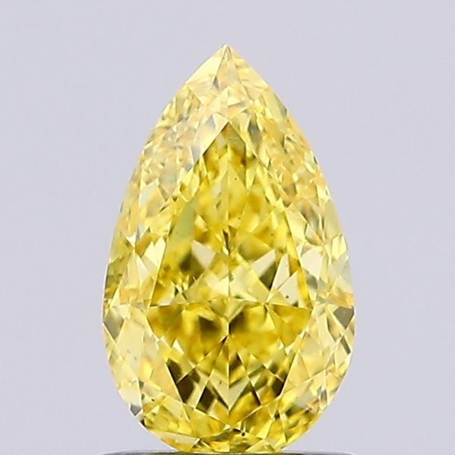 Loose Diamond - PEAR 1.01ct Fancy Vivid Yellow VS1: Loose Diamond - PEAR 1.01ct Fancy Vivid Yellow VS1 Source: This is a real non-mined Diamond that has been grown in a lab Shape: PEAR Carats: 1.01 Color: Fancy Vivid Yellow Certification: IGI The Diamo