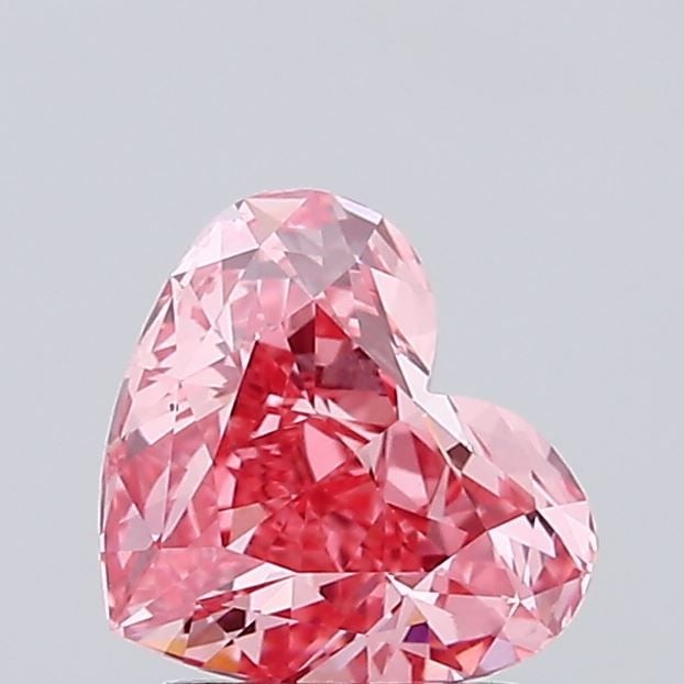 Loose Diamond - HEART 1.57ct Fancy Vivid Pink VS2: Loose Diamond - HEART 1.57ct Fancy Vivid Pink VS2 Source: This is a real non-mined Diamond that has been grown in a lab Shape: HEART Carats: 1.57 Color: Fancy Vivid Pink Certification: IGI Video: