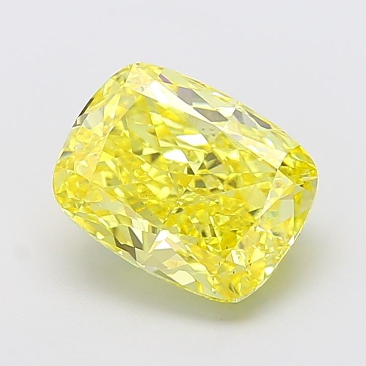 Loose Diamond - CUSHION MODIFIED 4.03ct Fancy Vivid Yellow VS1: Loose Diamond - CUSHION MODIFIED 4.03ct Fancy Vivid Yellow VS1 Source: This is a real non-mined Diamond that has been grown in a lab Shape: CUSHION MODIFIED Carats: 4.03 Color: Fancy Vivid Yellow Cert