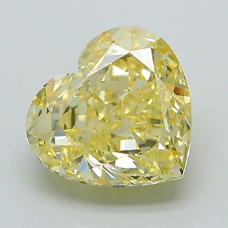 Loose Diamond - HEART 2.0ct Fancy Vivid Yellow VS1: Loose Diamond - HEART 2.0ct Fancy Vivid Yellow VS1 Source: This is a real non-mined Diamond that has been grown in a lab Shape: HEART Carats: 2.0 Color: Fancy Vivid Yellow Certification: IGI Video:
