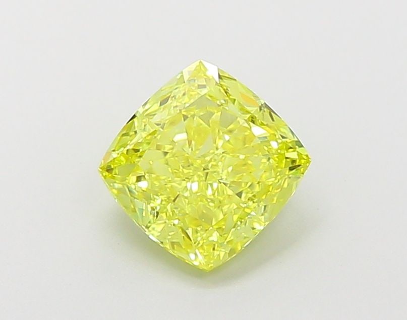 Loose Diamond - CUSHION MODIFIED 1.61ct Fancy Vivid Yellow VVS1: Loose Diamond - CUSHION MODIFIED 1.61ct Fancy Vivid Yellow VVS1 Source: This is a real non-mined Diamond that has been grown in a lab Shape: CUSHION MODIFIED Carats: 1.61 Color: Fancy Vivid Yellow Cer