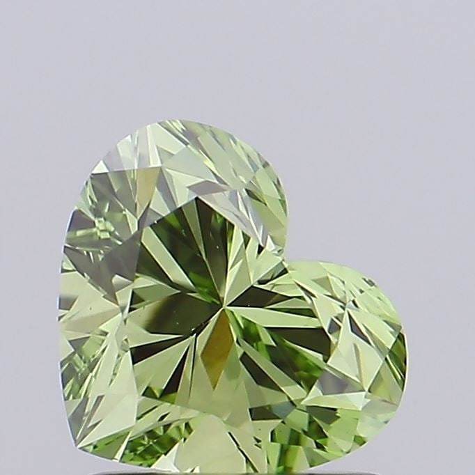 Loose Diamond - HEART 1.07ct Fancy Vivid Green VS1: Loose Diamond - HEART 1.07ct Fancy Vivid Green VS1 Source: This is a real non-mined Diamond that has been grown in a lab Shape: HEART Carats: 1.07 Color: Fancy Vivid Green Certification: IGI Video: